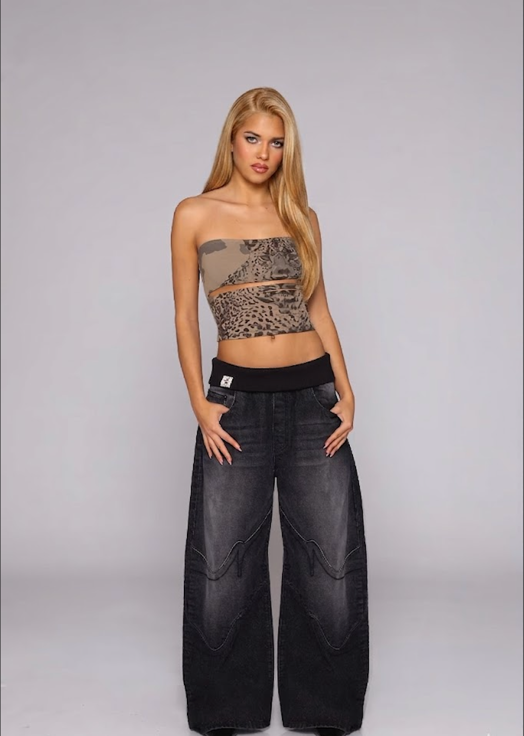 Fold-Over Jeans